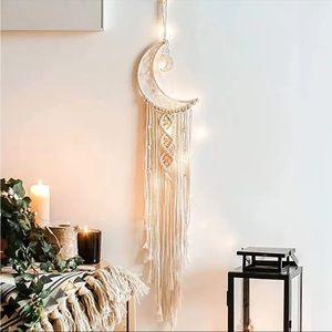 Moon Macrame Wall Decor (without the lights)